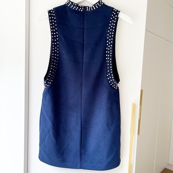 faux Suede Studded mini dress - Picture 3 of 11